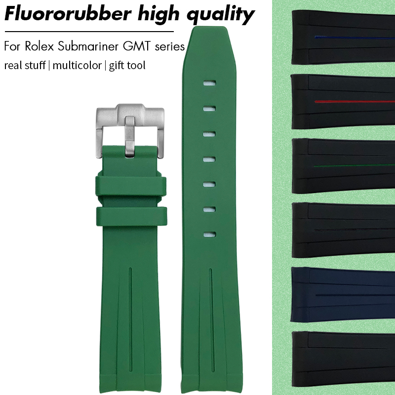 Silicone Watch Band 22Mm - Curved End 19mm 20mm 21mm 22mm