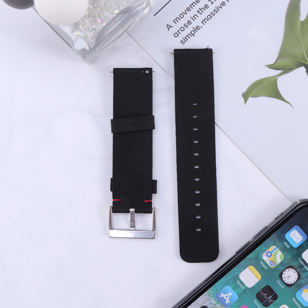 Canvas Strap Watch - Comfortable Canvas Watch Strap for Smartwatch