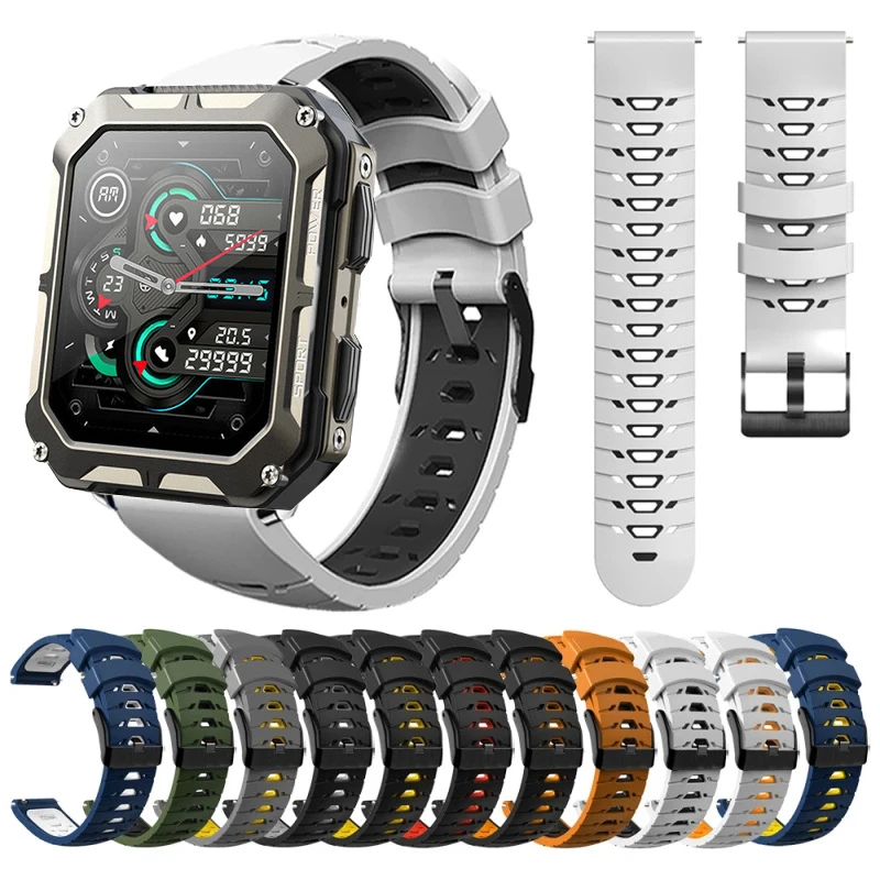 Silicone Watch Band 22Mm - 22mm Smart Watch Band Straps for