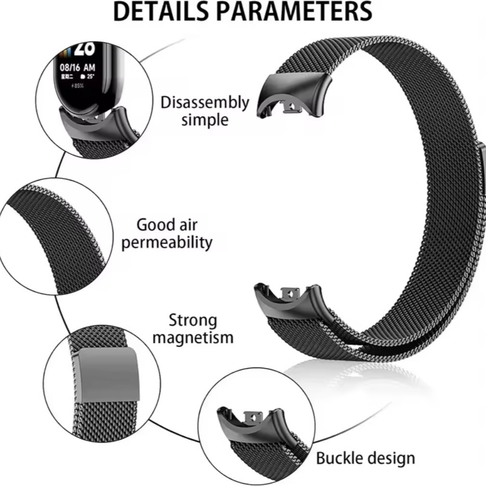 Milanese Loop Strap  for Xiaom - Milanese Loop Magnetic review and price