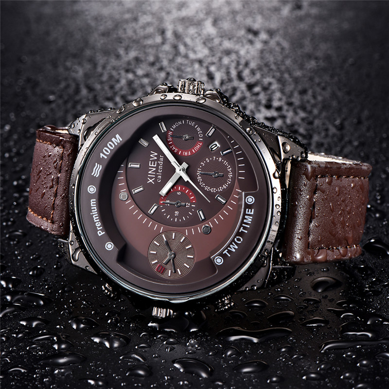 Original XINEW Brand Men Watch - Leather Watch Band Men review and price