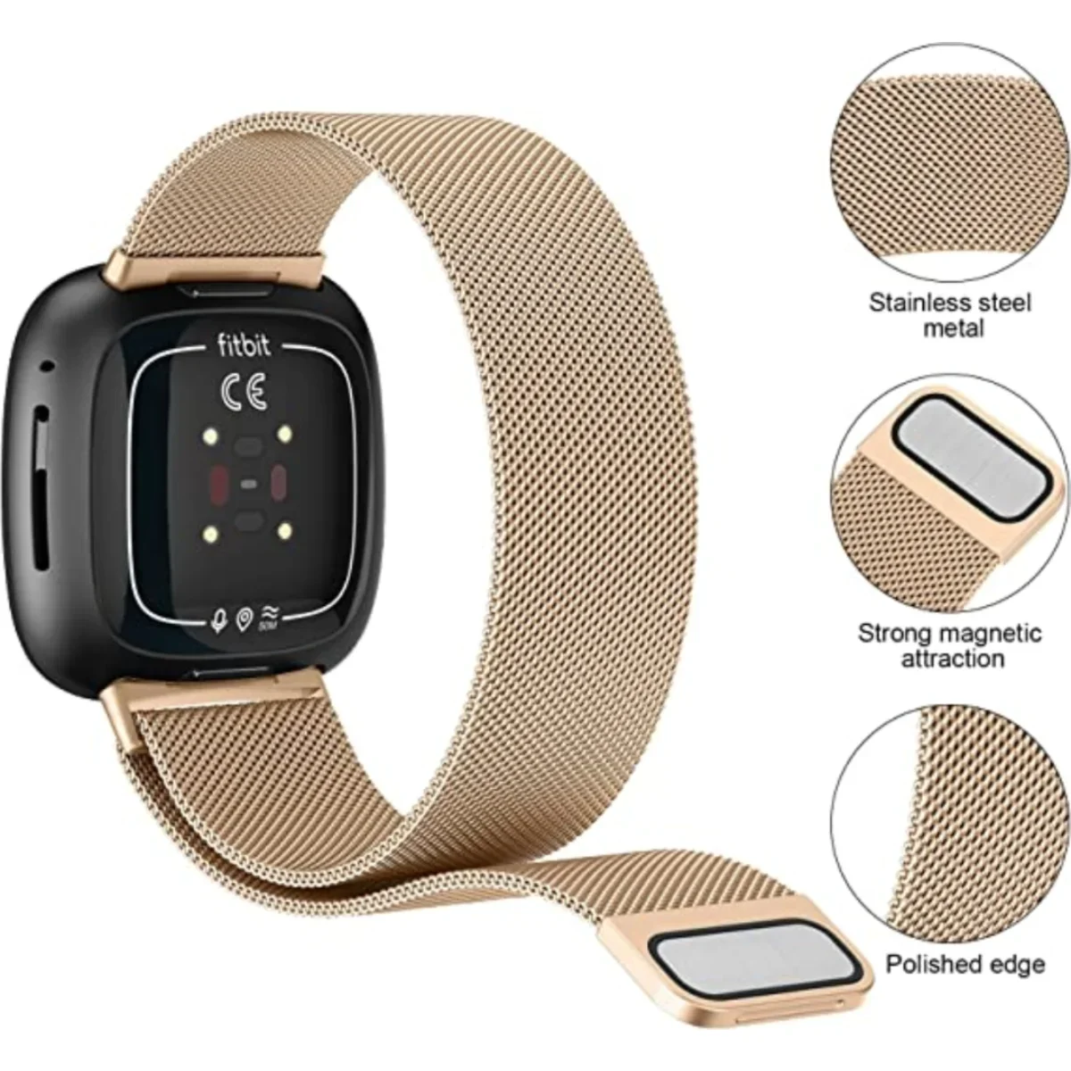 Milanese Strap for Fitbit Vers - Milanese Loop Magnetic review and price