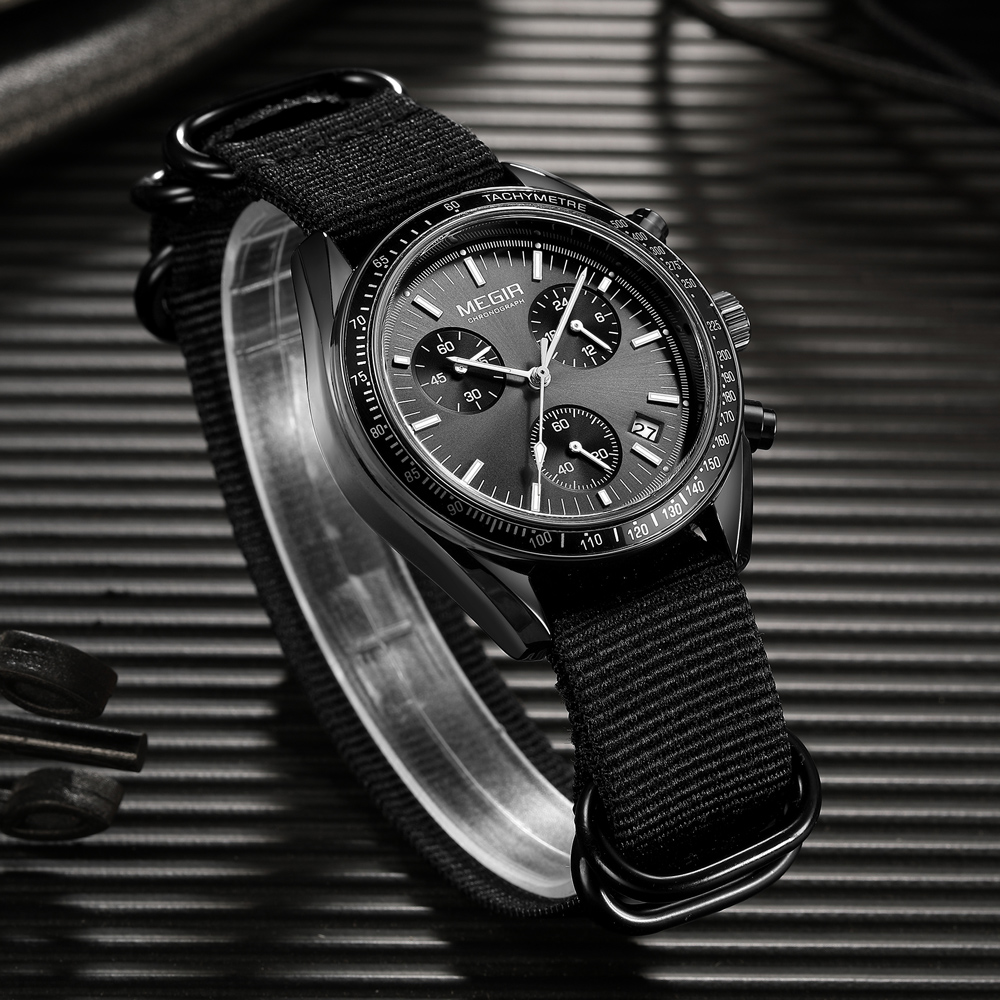 MEGIR New Luxury Men's Watches - Canvas Strap Watch review and price