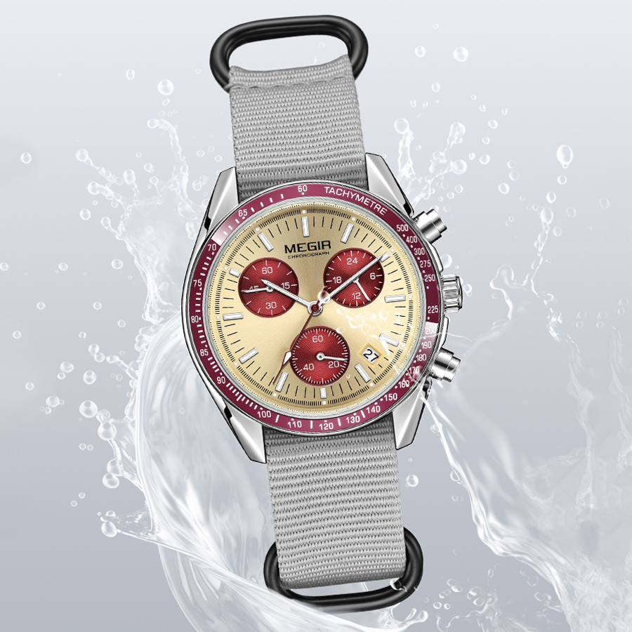 MEGIR New Luxury Men's Watches - Canvas Strap Watch review and price