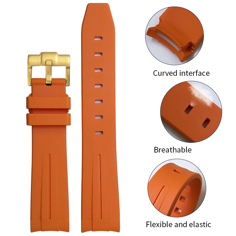 Curved End 19mm 20mm 21mm 22mm - Silicone Watch Band 22Mm review and price