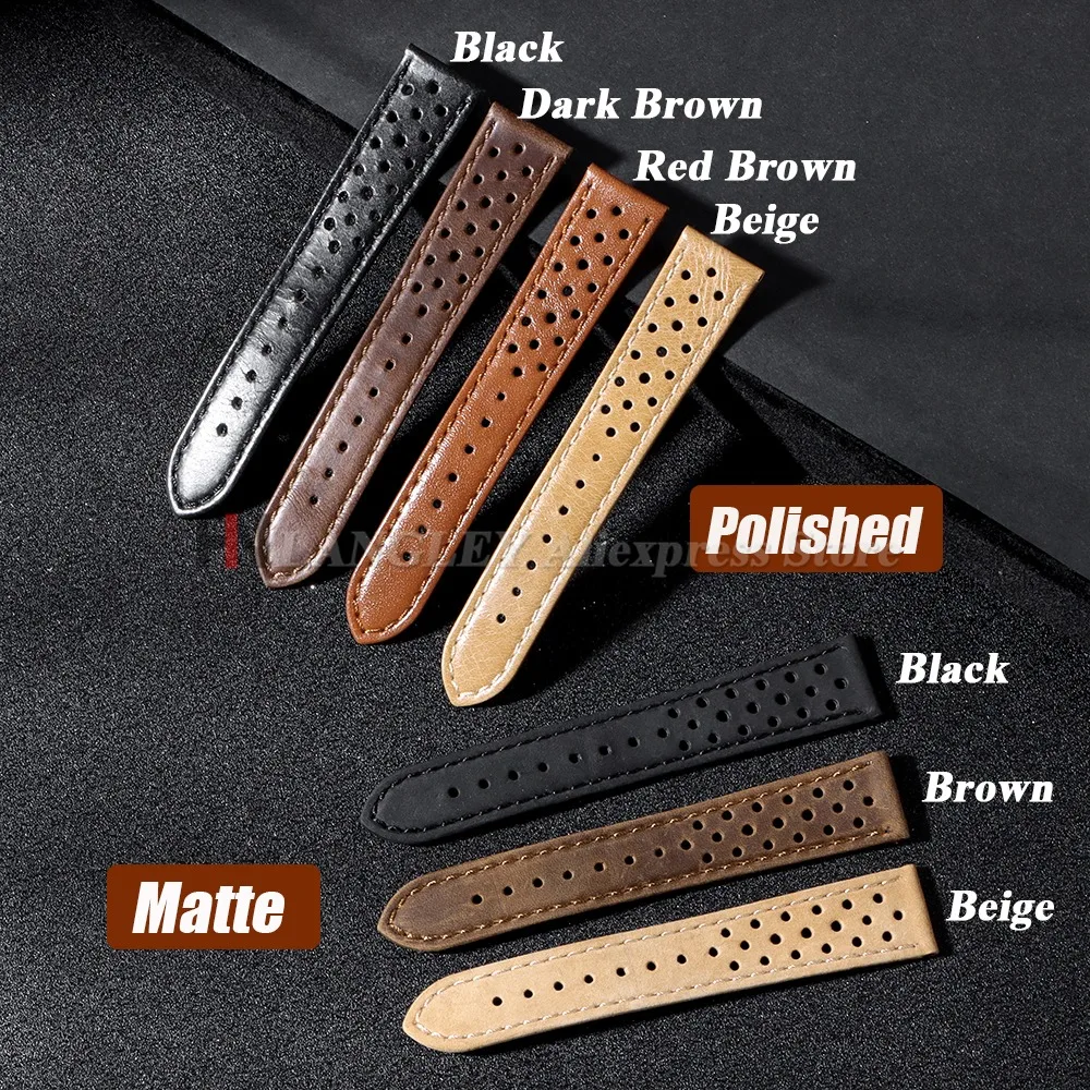 18mm 20mm 22mm Genuine Cowhide - Leather Watch Band Men review and price