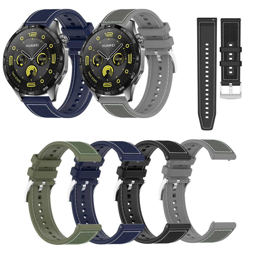 22mm Woven Nylon+Silicone Stra - Silicone Watch Band 22Mm review and price