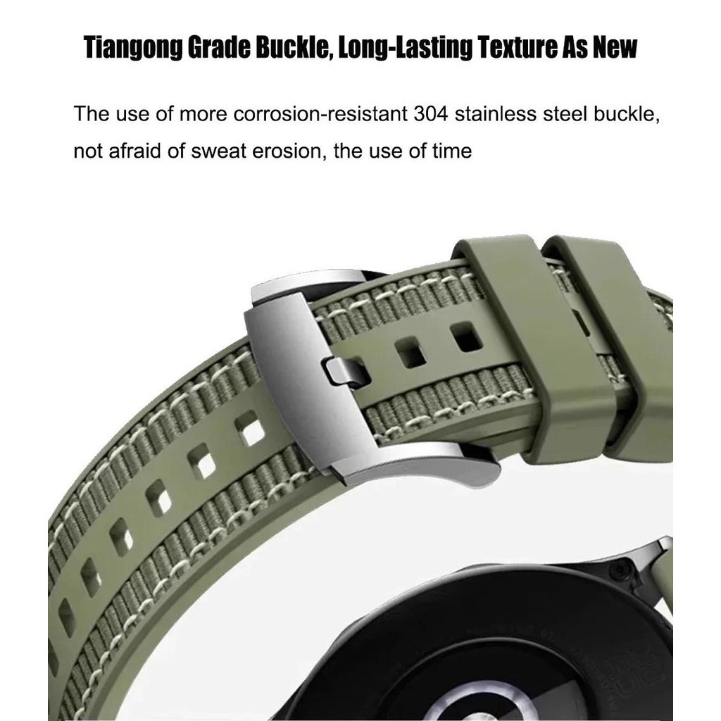22mm Woven Nylon+Silicone Stra - Silicone Watch Band 22Mm review and price