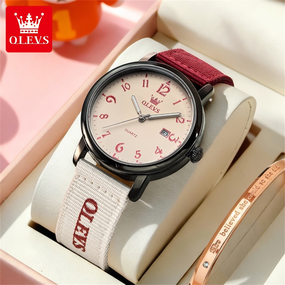 OLEVS Brand New Fashion Quartz - Canvas Strap Watch review and price